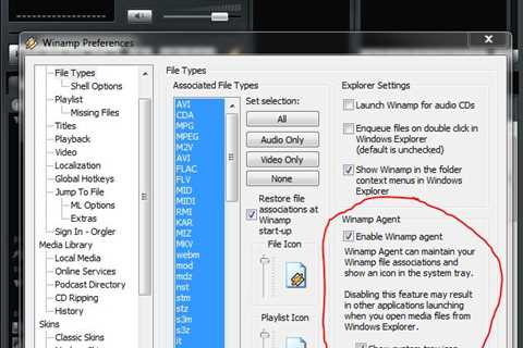 Tips For Fixing Winamp Disable File Association