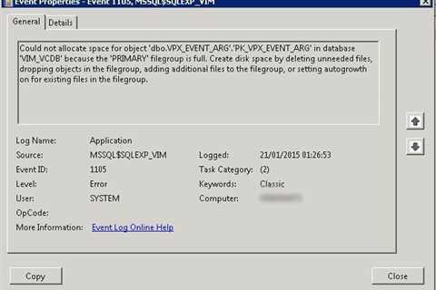 How To Troubleshoot SQL Issues With Event ID 1105