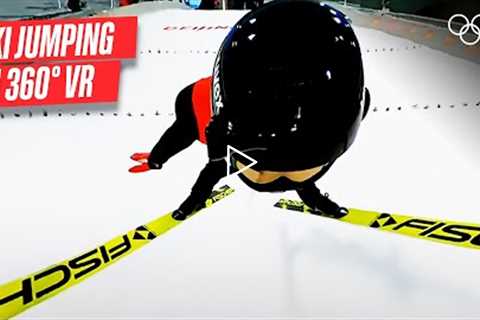 V for Victory at Ski Jumping | #Beijing2022 360° VR