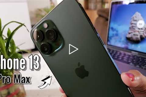 iPhone 13 Pro Max Unboxing - Apple iPhone 13 Pro Max - Alpine Green Unboxing + Accesories 🔥🔥🔥