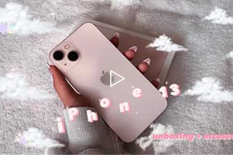 iPhone 13 Pink 🌷🎀  + accessories unboxing