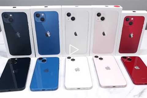 iPhone 13 All Colors Unboxing: Blue, Pink, Starlight, Midnight & Red