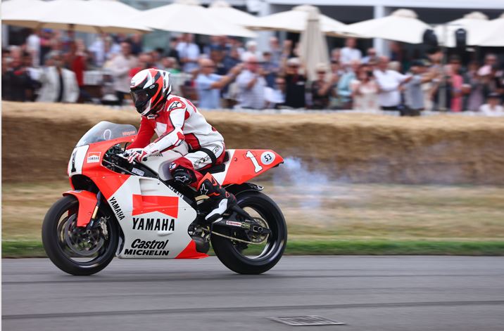 Wayne Rainey Returns to the Saddle of 1992 YZR500 at Goodwood Festival of Speed