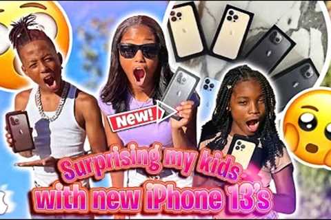 I Surprised My Kids With Brand New Iphone 13's For The Summer!