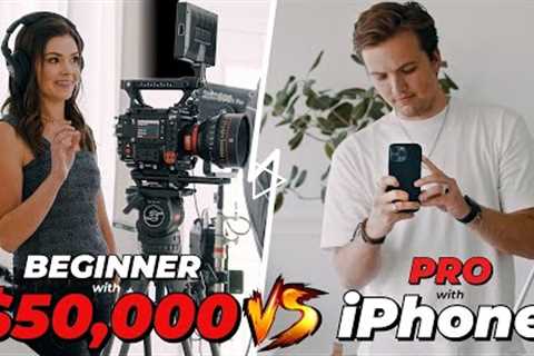 Beginner with $50,000 RED vs PRO with iPhone 13!