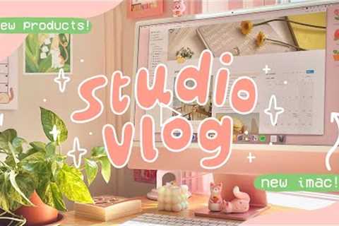 STUDIO VLOG ✿ unboxing M1 iMac, NEW PRODUCTS, my birthday, and other life things!