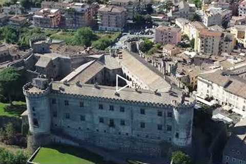 Castello Orsini-Odescalchi is a castle in Bracciano. DRONE Arial Views. - Bracciano Italy - ECTV