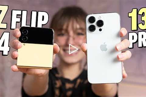 Galaxy Z Flip 4 vs iPhone 13 Pro - Why I'm SWITCHING.. 😍