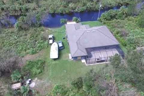 Hurricane Ian Aftermath Estates Area of North Port, FL Drone View in 4K