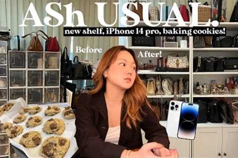 #AShUSUAL: NEW SHELVES, IPHONE 14 PRO UNBOXING, BAKING AT HOME! | ASHLEY SANDRINE