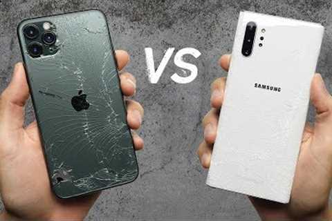 iPhone 11 Pro Max vs. Galaxy Note 10+ Drop Test