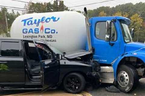 One Injured After Vehicle Collision With Propane Truck In Lexington Park