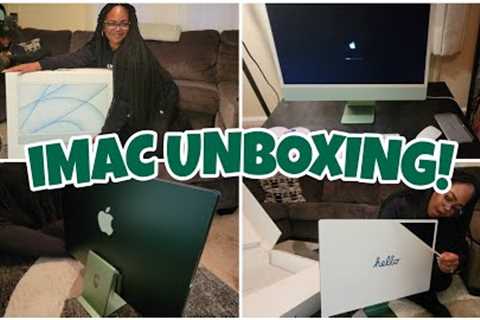 GREEN iMAC UNBOXING | 24 2022 + first impression