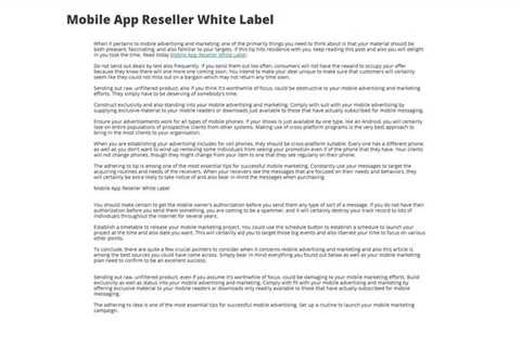 Mobile App Reseller White Label