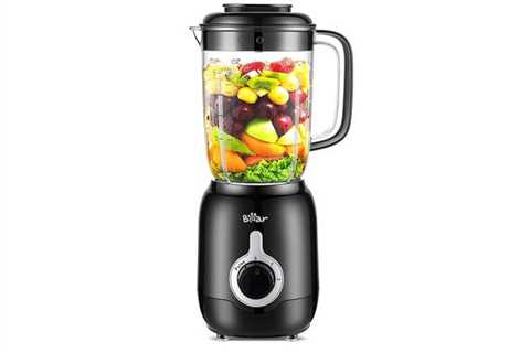 Bear 700W Three Pace Self-Cleansing Countertop Blender with 40ouncesBlender Cup for Shakes and..