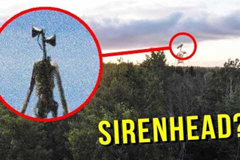DRONE CATCHES SIREN HEAD AT HAUNTED SCREAMING FOREST!! (HE''''S ACTUALLY REAL)