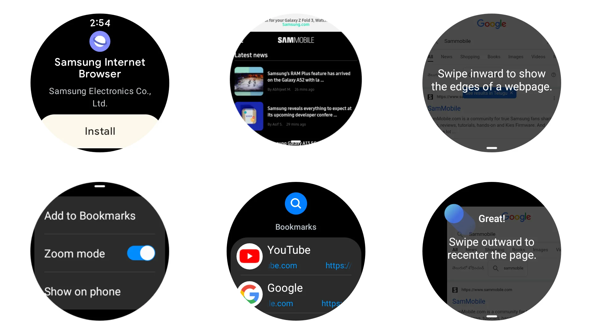 ❤ Samsung re-releases its internet browser for Wear OS smartwatches
