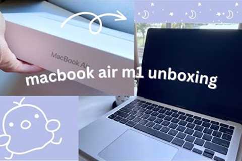 MacBook Air m1 (silver) unboxing | MacBook Air in 2023 🌱