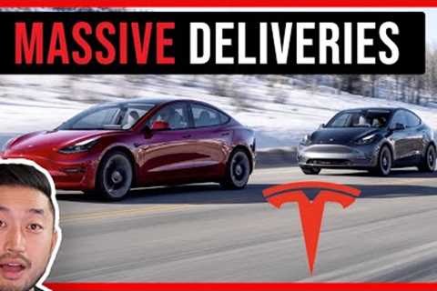 TESLA RUSHING TO DELIVER VEHICLES | cool drone footage