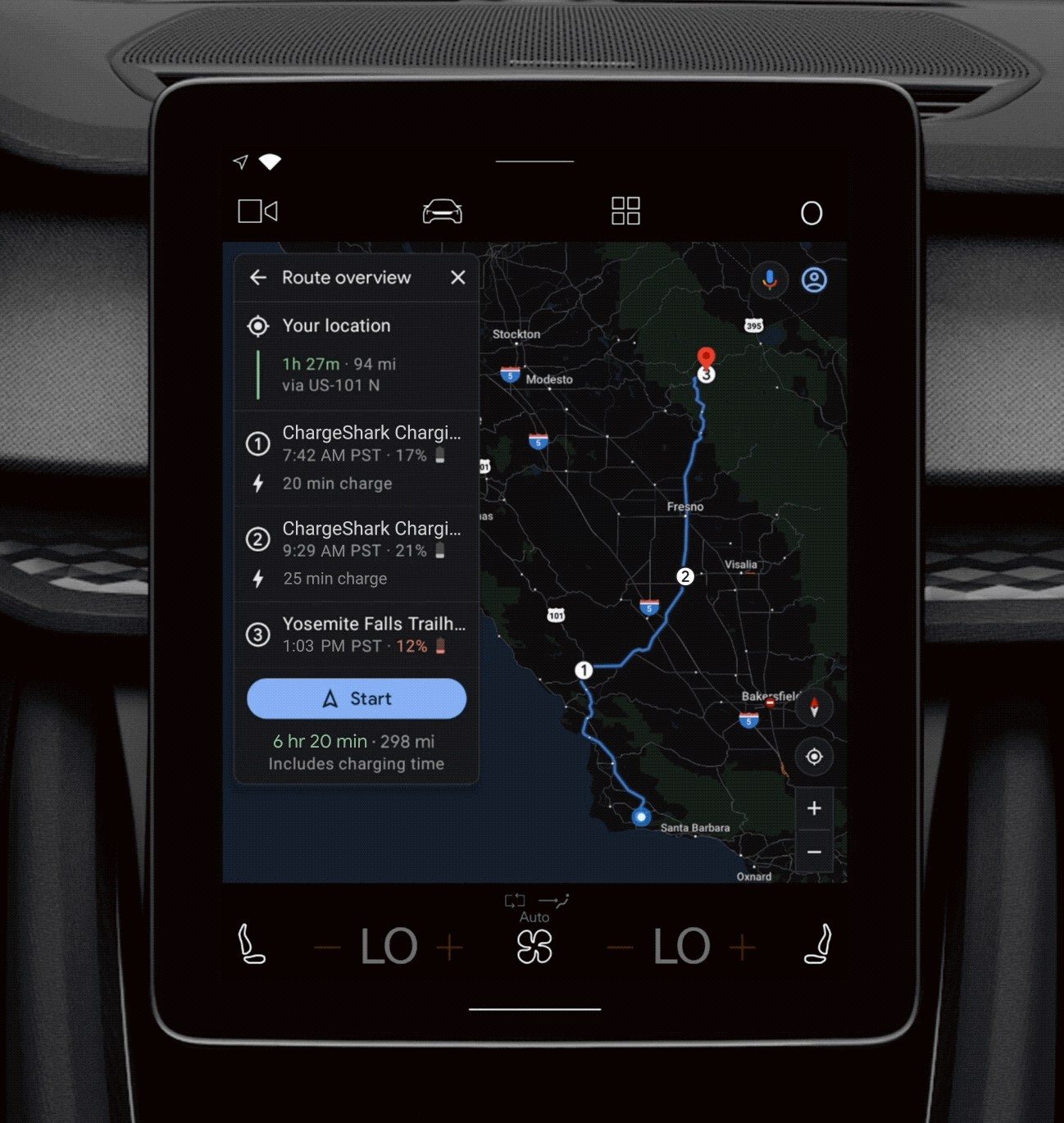 ❤ Google Maps on Android readies planned charging stops for EVs