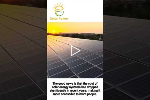 How much does a solar energy system cost