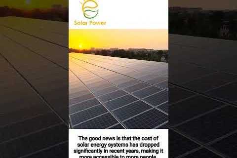 How much does a solar energy system cost