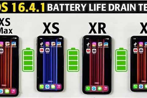 iOS 16.4.1 Battery Life Drain Test - iPhone XS Max vs iPhone XS vs iPhone XR vs X Battery Test 2023