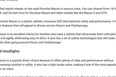 Used Porsche Macan Price - Infogram