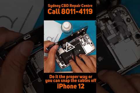 Do it right or damage the cables [IPHONE 12] | Sydney CBD Repair Centre #shorts