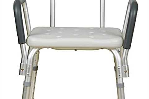 Rectangular Adjustable Bath Shower Chair with Armrests