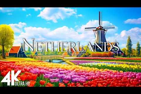 FLYING OVER NETHERLANDS (4K Video UHD) - Scenic Relaxation Film With Inspiring Music