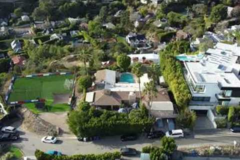 Drone flight over the Hollywood Hills