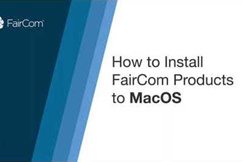 How to Install FairCom Products to MacOS