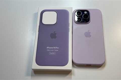 Official Apple iPhone 14 Pro Silicone Case Iris (purple) color Unboxing and Review