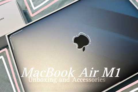 MacBook Air M1 Unboxing + Accessories (13” 2020, Silver)