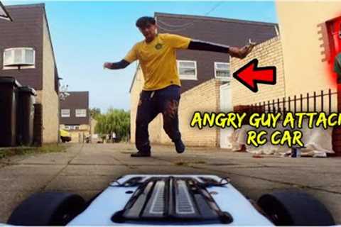 Angry Man Attacks RC Car FPV In N Out Troll Prank!!!