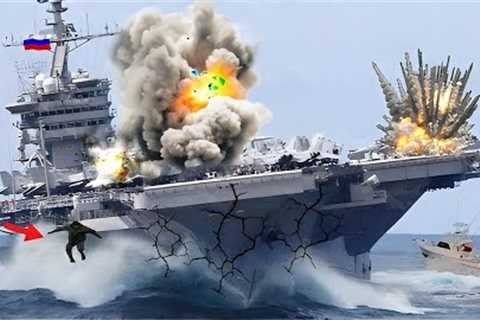 Scary Action! US High Precision Tanks destroy Russia''s only aircraft carrier in the Black Sea