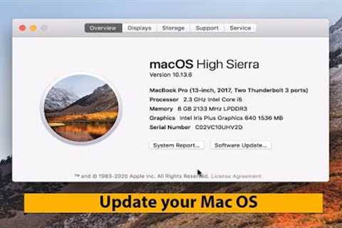 How to update MacBook pro from high sierra