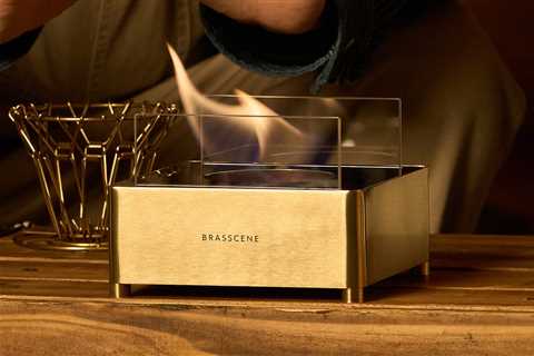 Experience the Charm of a Dancing Flame with the Brass Bioethanol Fireplace