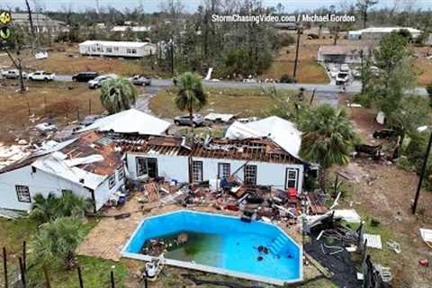 Drone Video Of The Marianna, FL Tornado Damage - 1/9/2024