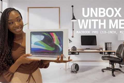 Unboxing my MacBook Pro 13 inch M2 | New Laptop Setup & Accessories Haul 💻  Back School + Work ..