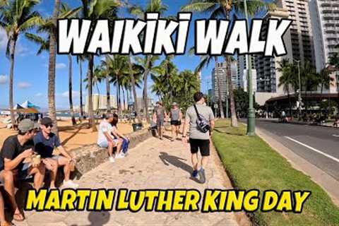 Waikiki Walk on Martin Luther King Day Honolulu Hawaii Kapiolani Park Virtual Walk January 15, 2024