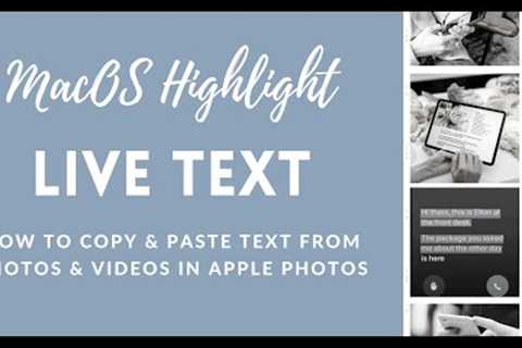 MacOS Highlight - Apple Photos Live Text