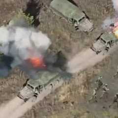 Ukrainian FPV Drones Launch Merciless Attack on Convoys Russian Trucks Carrying 600 Soldiers In it