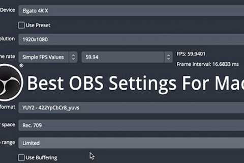 BEST OBS Settings for Mac