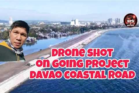 Drone shot on going project of Davao coastal road