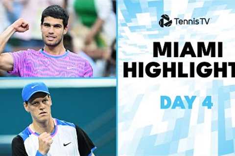 Sinner & Alcaraz Take Centre Stage; Medvedev, Zverev in Action | Miami 2024 Day 4 Highlights