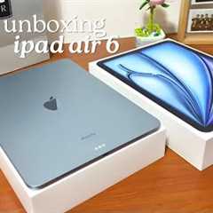 Unboxing iPad Air M2 2024 11” (blue) 🩵 | accessories + customization
