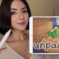 ASMR Lets Play Unpacking on my iPad  again! ~ relaxing whispering and tapping