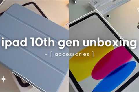 ipad 10th gen (silver) unboxing 🩶 | accessories + apple pen dupe